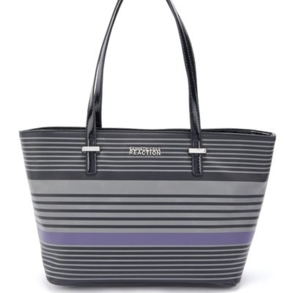 NWT Kenneth Cole Reaction Stripe Duplicator Tote - Picture 1 of 5